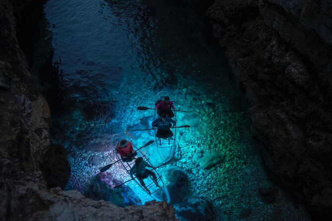 Blue Cave Transparent Kayak Glow Night Tour