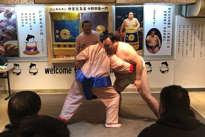 Challenge Sumo Wrestlers and Enjoy Meal - Experience Overview
