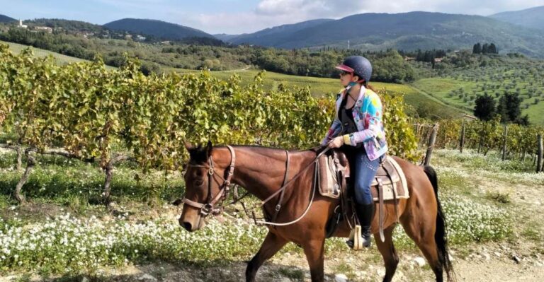 From Florence: Horse Ride and Wine Tour at Estate With Lunch
