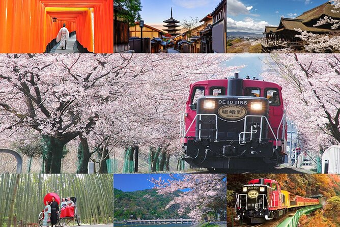 Sagano Romantic Train & Arashiyama, Kiyomizudera, Fushimi Inari Taisha Day Tour - Itinerary and Overview