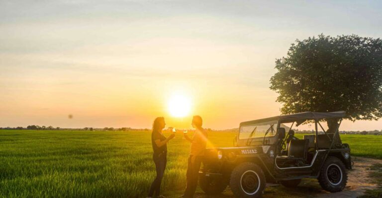 Siem Reap: Countryside Sunset Jeep Tour With Drinks