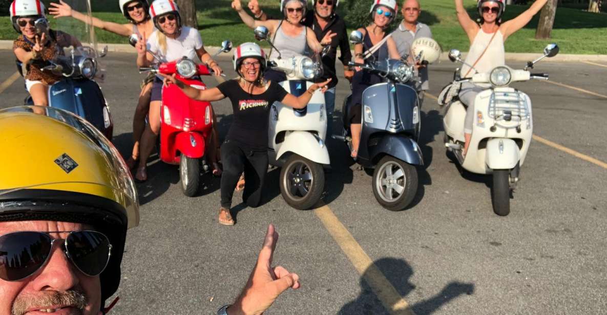 Rome: Colosseum and Pyramid of Cestius Vespa Tour in German - Experience Highlights