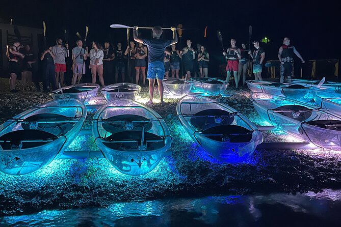 Transparent Kayak Night Glow Experience From Pula - Common questions