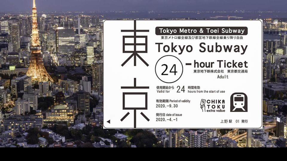 Tokyo: 24-hour, 48-hour, or 72-hour Subway Ticket - Usage Instructions and Tips