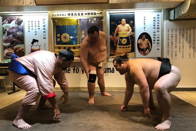Challenge Sumo Wrestlers and Enjoy Meal - Memorable Sumo Skirmish