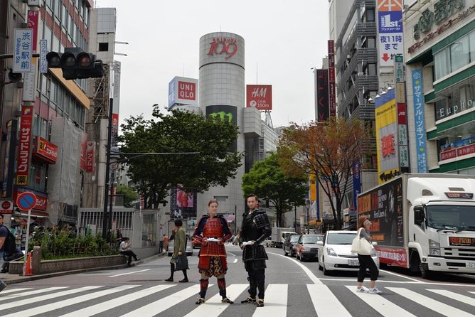 Samurai Photo Shooting at Street in Shibuya - Book Your Samurai Photo Experience