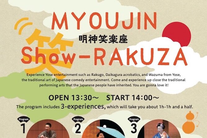 Myojin Show Rakuza - Traditional Rakugo, Juggling and Magic Show - Important Reminders