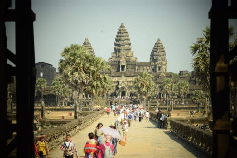 Sunrise at Angkor Wat World Famous Heritage Site in Cambodia