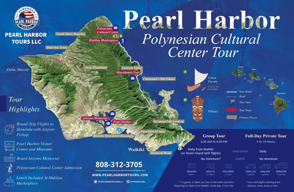 Big Island: Polynesian Cultural Center & Pearl Harbor Tour - Booking Details