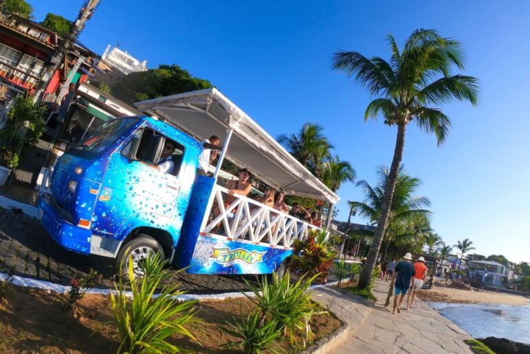 Buzios: City Tour by Trolley With 12 Beaches and Pickup