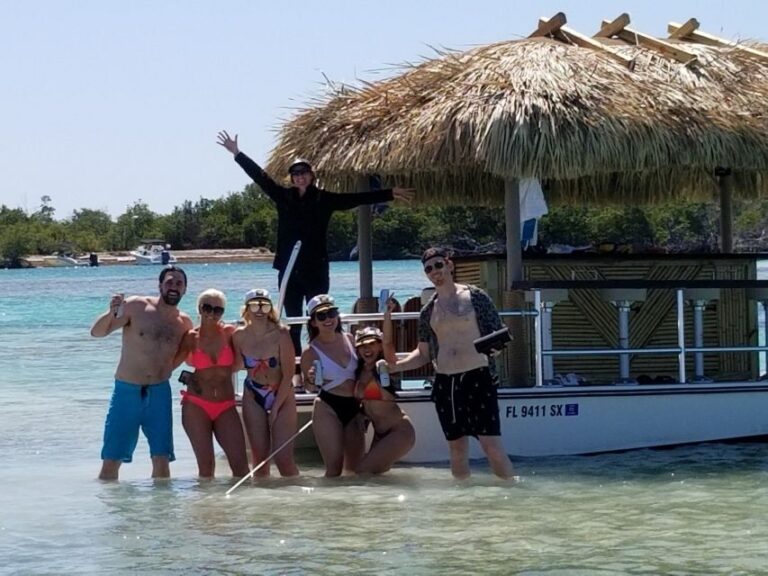 Key West: Private Tiki Bar Party Boat & Mini Sandbar
