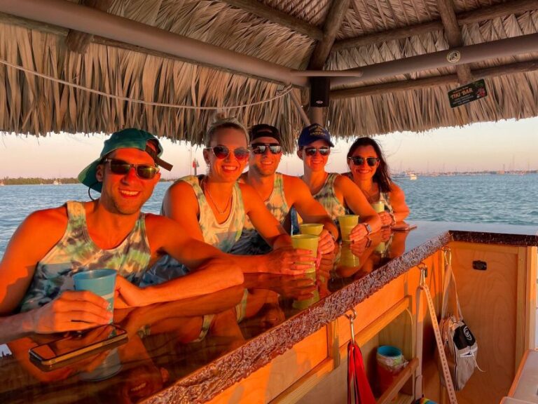 Key West: Private Tiki Boat Sunset Cruise