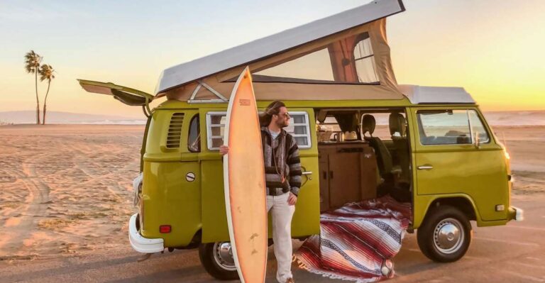 Malibu Beach: Surf Tour in a Vintage VW Van