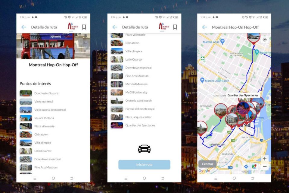 Montreal Self-Guided Tour App - Multilingual Audioguide - Experience Highlights