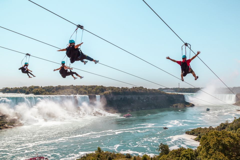 Niagara Falls, Canada: Night Illumination Zip Line to Falls