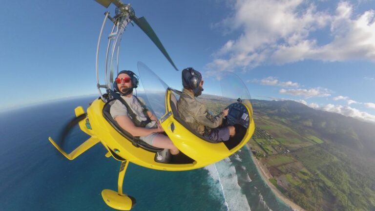 Oahu: Gyroplane Flight Over North Shore of Oahu Hawaii