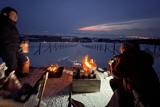 Private Deck Bonfire Café: Winter Evening Sky