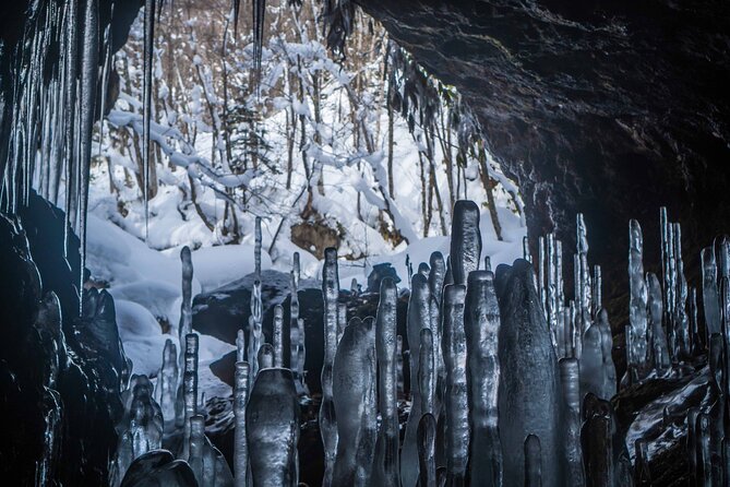 Snowshoe to Spectacular Winter Ice Caves in Hokkaido
