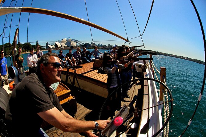 Sydney Harbour Tall Ship Laser Clay Shooting With Mast Climb