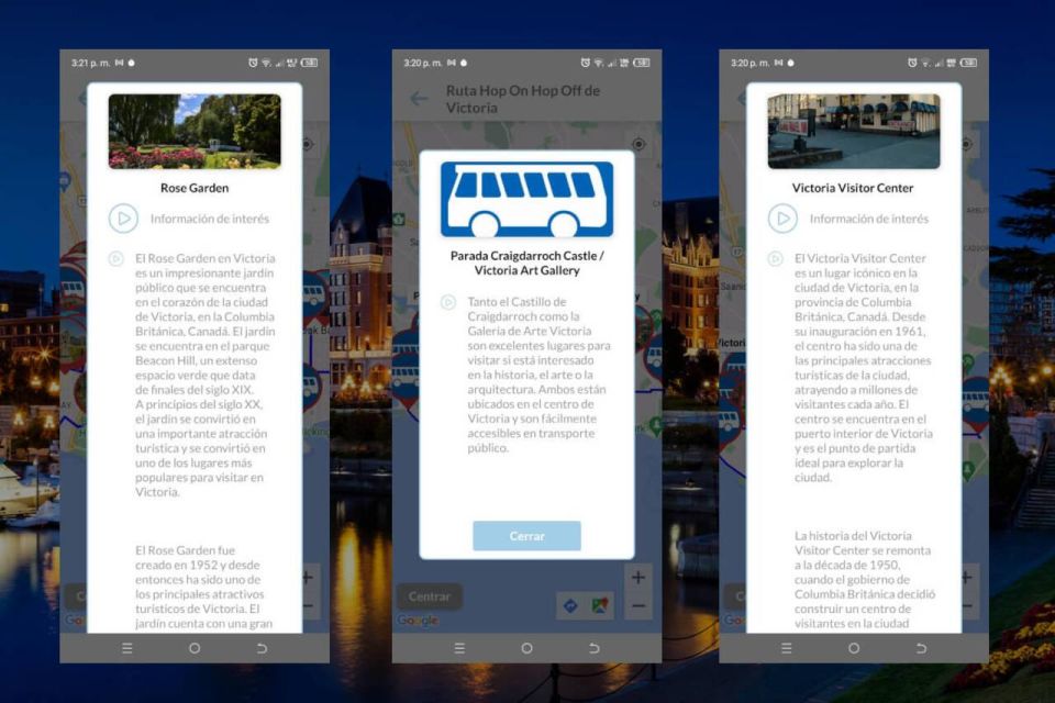 Victoria Self-Guided Tour App - Multilingual Audioguide - Booking Details