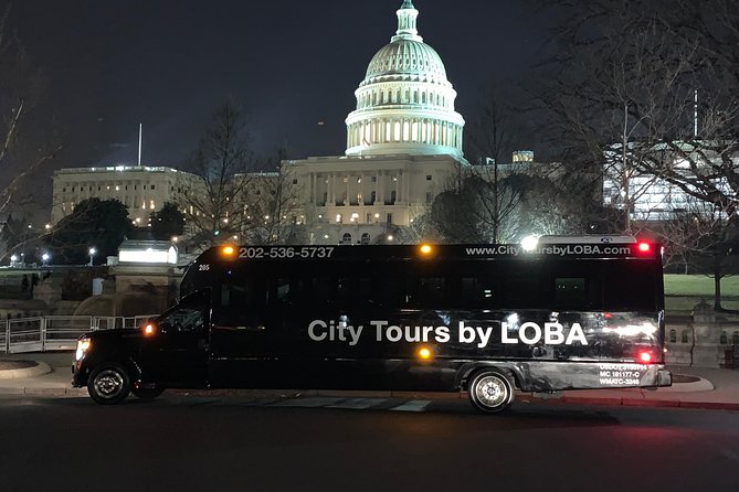 Washington DC After Dark Night-Time Sightseeing Wonder Tour