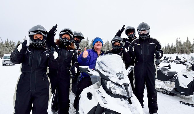Yellowstone Old Faithful Full-Day Snowmobile Tour From Jackson Hole