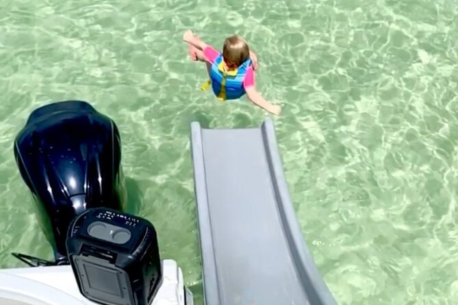 Destin- Private Chartered Slide Pontoon Boat-Up to 6 Guests - Inclusions