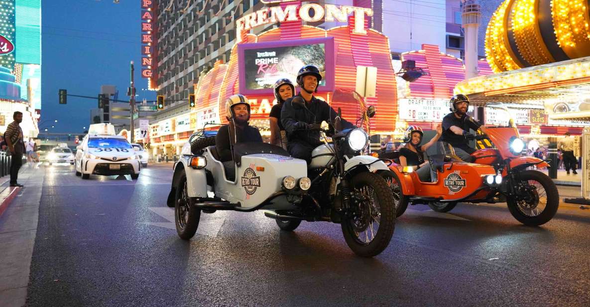 Las Vegas: Glittering Nightlife Evening Sidecar Tour - Inclusions and Exclusions