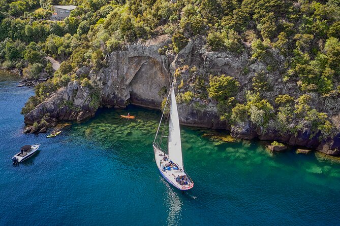 Maori Rock Carvings - Taupo Sailing Adventures - Kindred Spirit - Departure Details