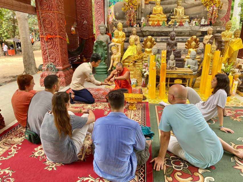 Siem Reap: Buddhist Monastery With Monks Water Blessing - Pickup and Group