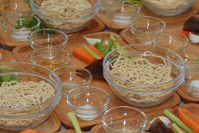 Xiao Long Bao, Chicken Vermicelli With Mushroom and Sesame Oil, Tofu Strips Salad, Bubble Milk Tea. - Ingredients for Chicken Vermicelli