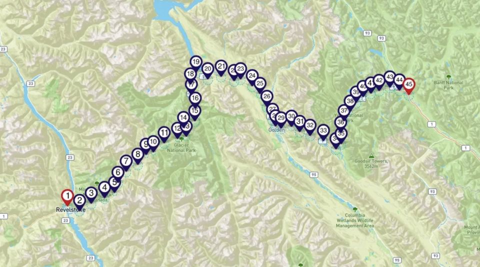 Between Lake Louise and Revelstoke: Smartphone Audio Tour - Tour Access Details