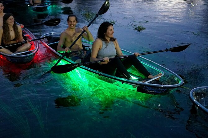 Glow in the Dark Clear Kayak or Clear Paddleboard in Paradise - Mesmerizing Views of Orlando Skyline