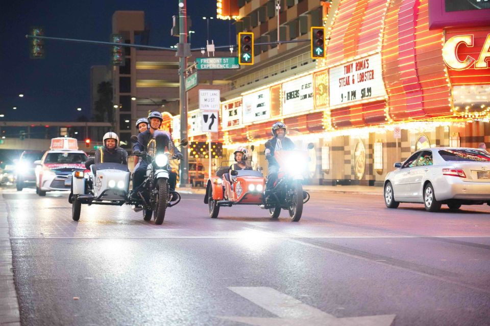 Las Vegas: Glittering Nightlife Evening Sidecar Tour - Booking and Cancellation Policy