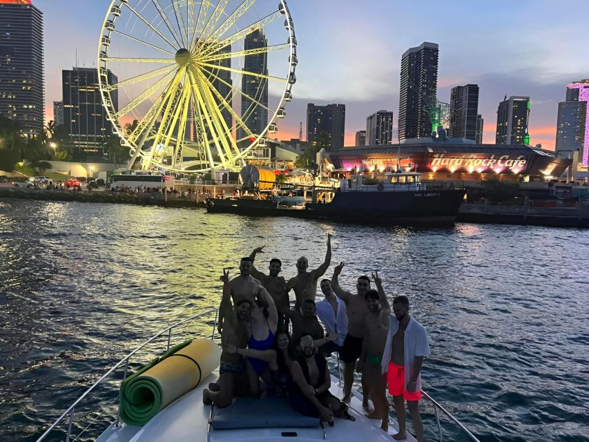Miami: Nightlife & Party in Biscayne Bay With Champagne - Pickup Services and Languages