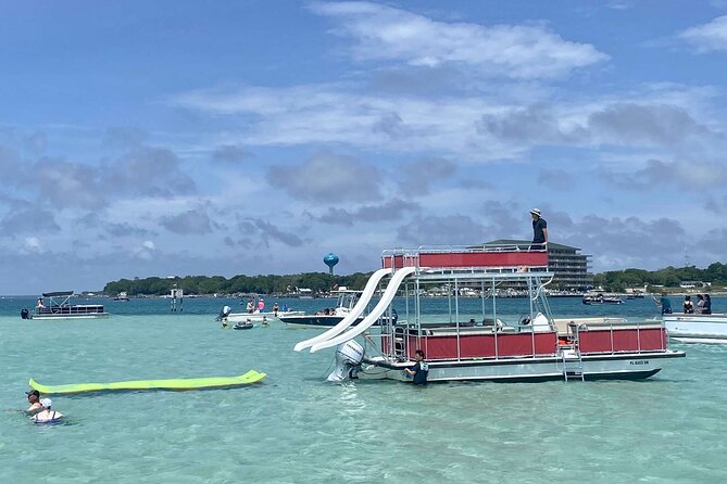 Private Crab Island Double Slides Pontoon Charter With Captain - Charter Inclusions