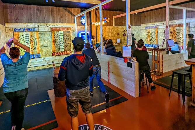 15 Minute Axe Throwing Guided Experience in Clearwater at Hatchet Hangout - Private Group Tour Information