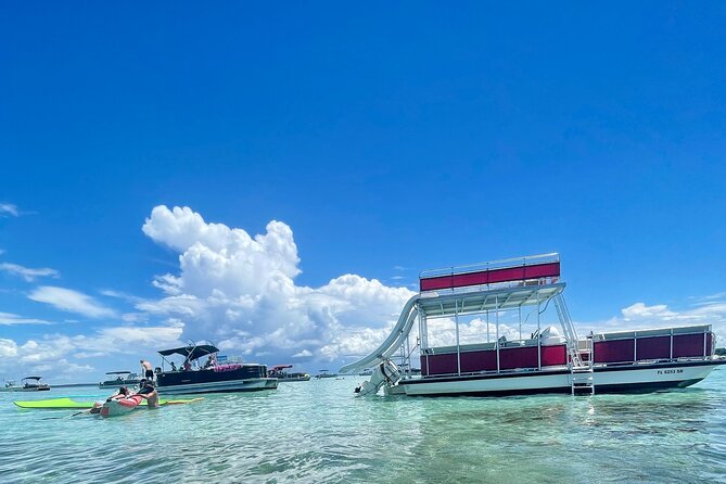 Private Crab Island Double Slides Pontoon Charter With Captain - Cancellation Policy