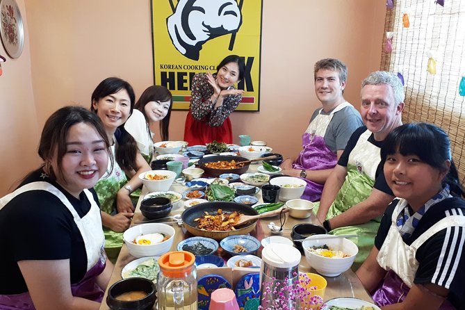 Korean Cooking Class With Full-Course Meal & Local Market Tour in Seoul - Hanjeongsik Dinner Delight