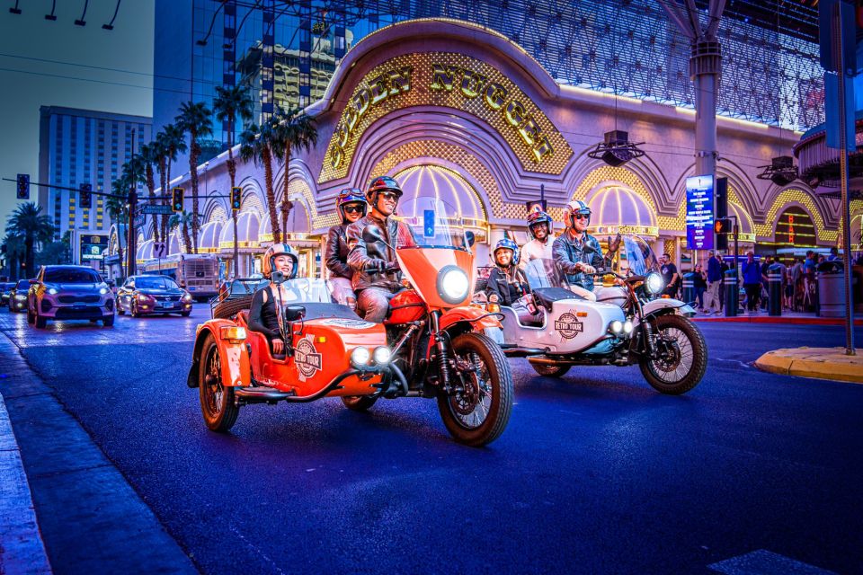 Las Vegas: Glittering Nightlife Evening Sidecar Tour - Common questions