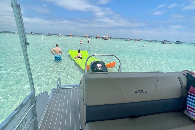 Private Crab Island Pontoon Charter With Inflatables - Common questions