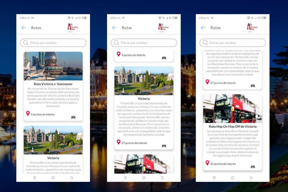 Victoria Self-Guided Tour App - Multilingual Audioguide - User Experience