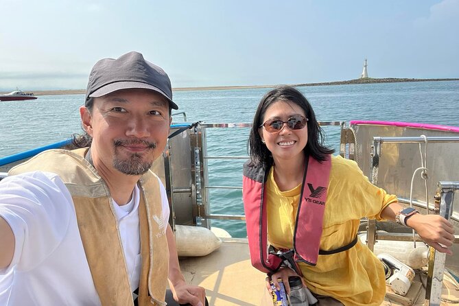 Boat Cruising in Front of the Active Volcano Sakurajima - Viators Boat Cruise Company Information