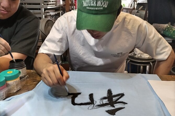 Handwriting Kanji With Ink on T-Shirt Private Art Class in Tokyo - Booking Information