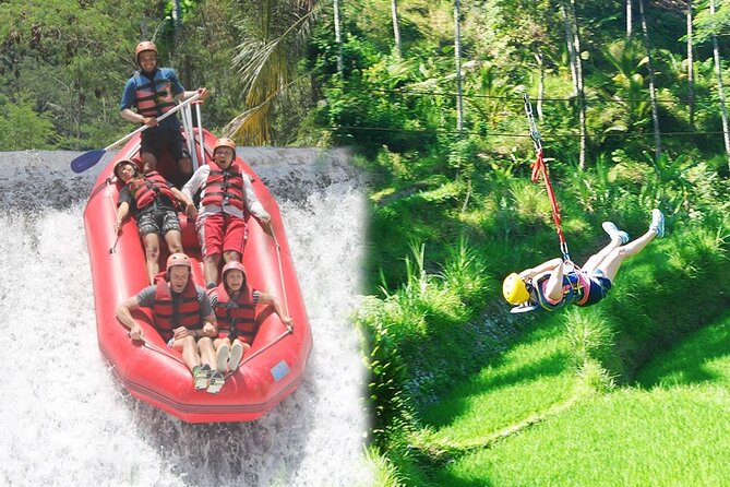 (Less Stairs) Bali Telaga Waja Rafting & Zipline -Lunch, Transfer - Rafting Guide and Equipment