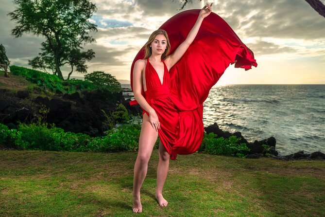Wailea Beach Private Maui Flying Dress Photoshoot Experience - Summary