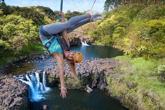 9-Line Waterfall Zipline Experience on the Big Island - Key Points