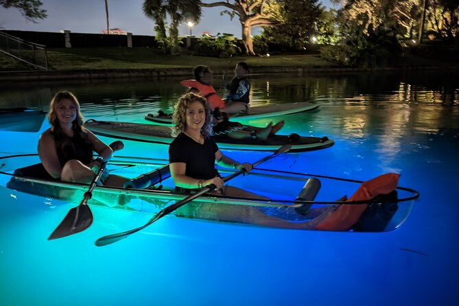 Glow in the Dark Clear Kayak or Clear Paddleboard in Paradise - Key Points
