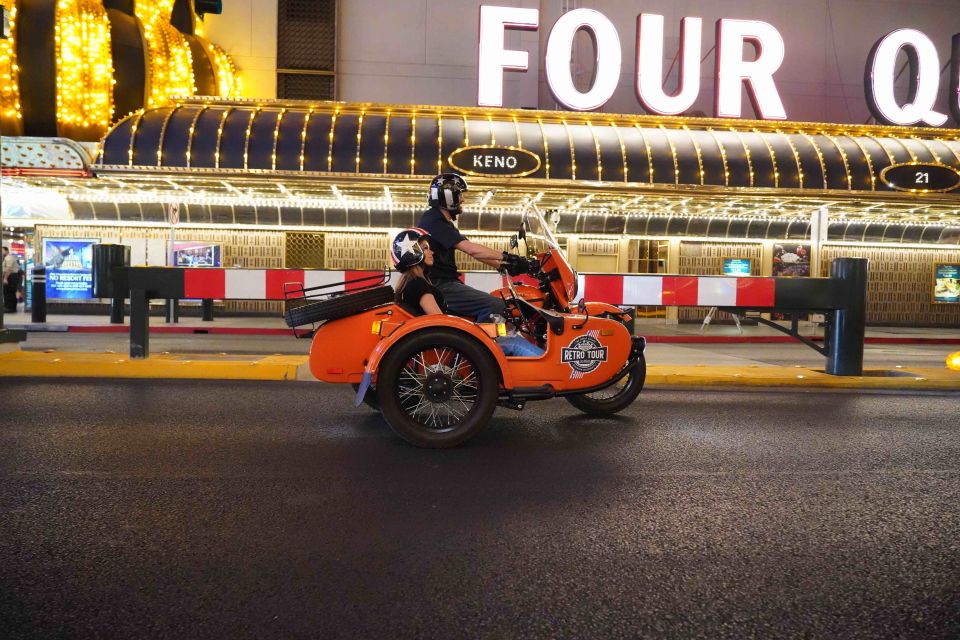 Las Vegas: Glittering Nightlife Evening Sidecar Tour - Key Points