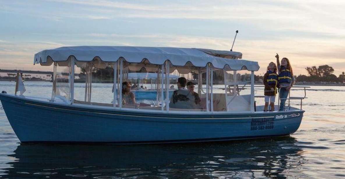 San Diego: Private Sun Cruiser Duffy Boat Rental - Key Points